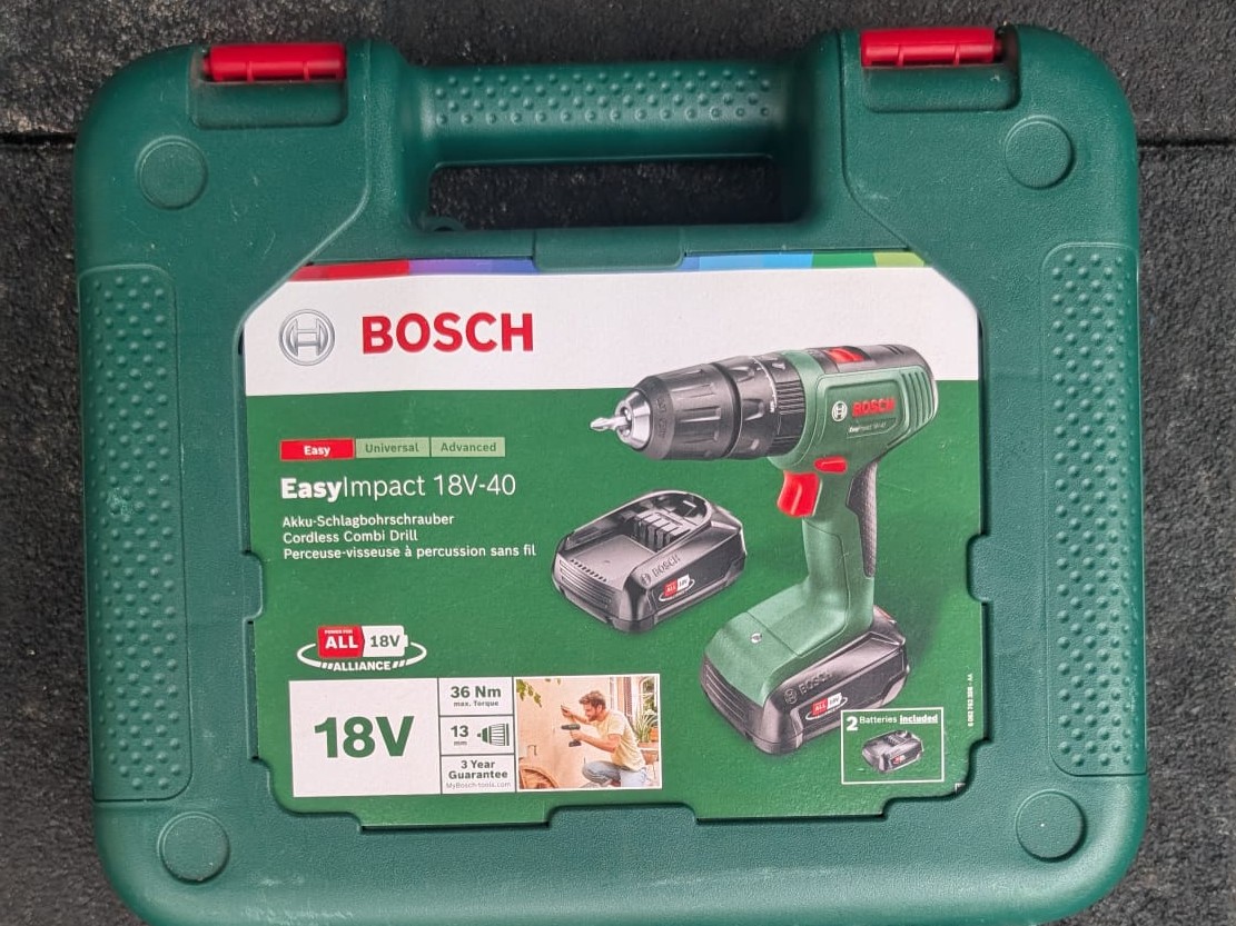 Bosch easyimpact 18v-40 cordless combi drill for hire and long term rental