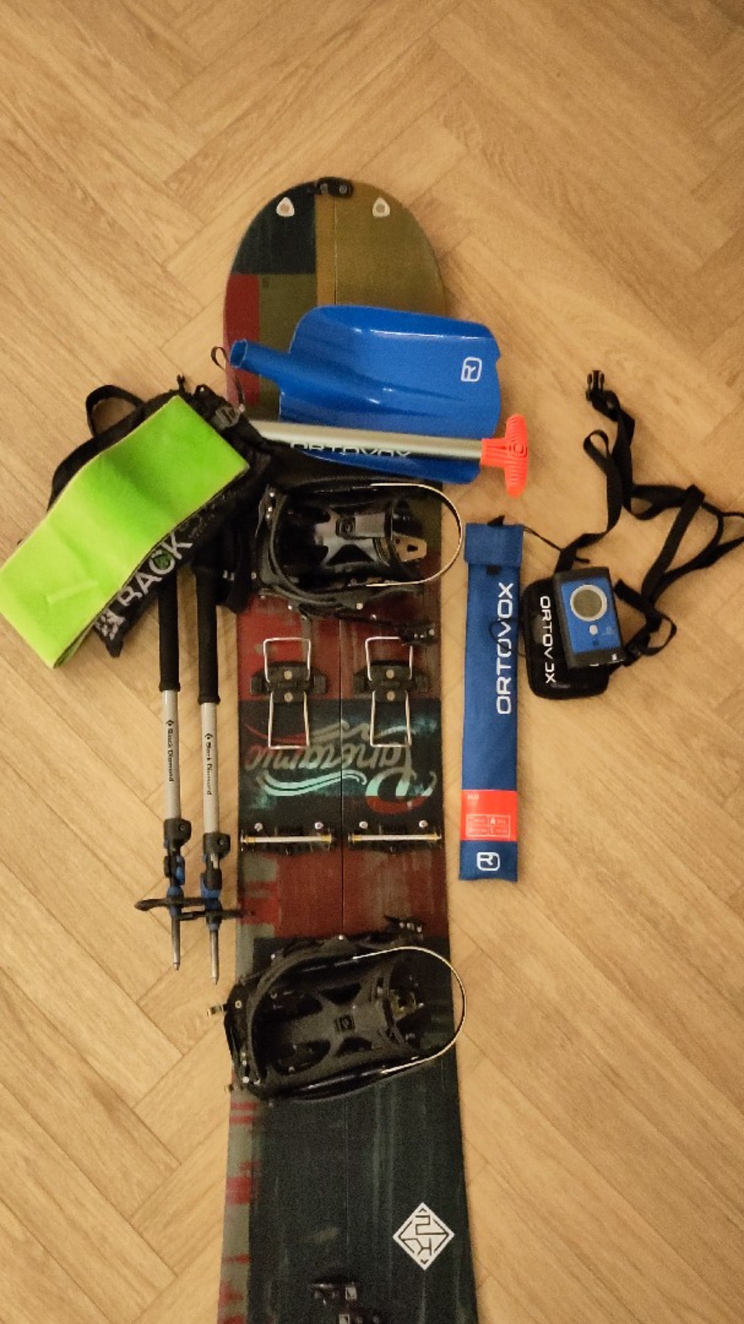 K2 splitboard-pakke og skredpakke