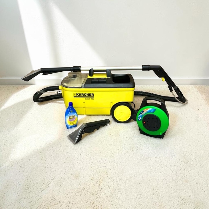 Carpet cleaning machine karcher puzzi + 1001 shampoo cleaner upholstery attachment pat tested ✅