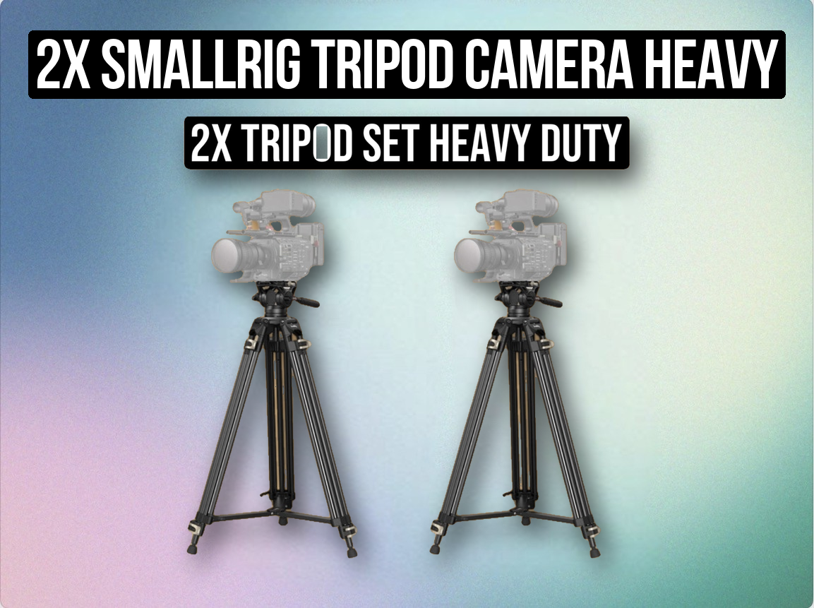 2x smallrig tripod camera heavy duty set fluid head and handle work with sony , cannon 