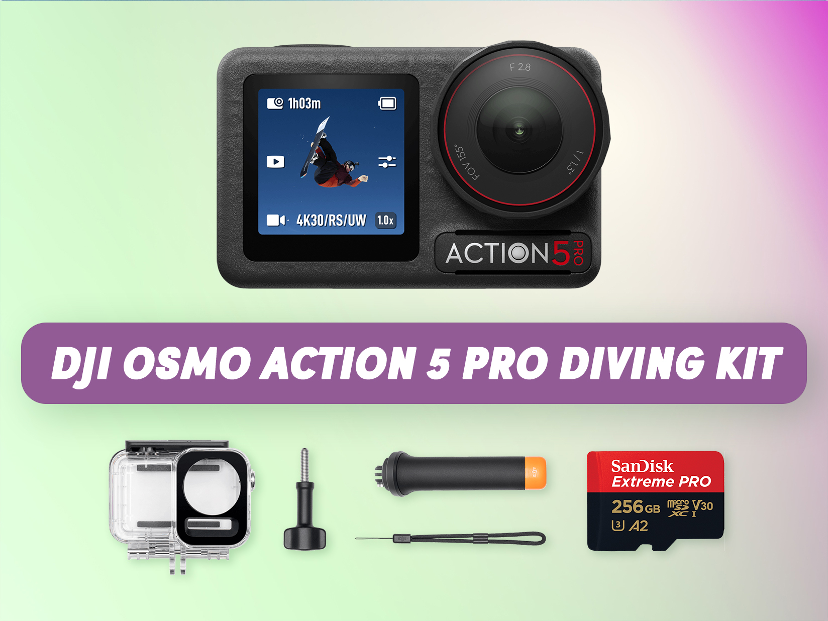 Dji osmo action 5 pro + diving kit