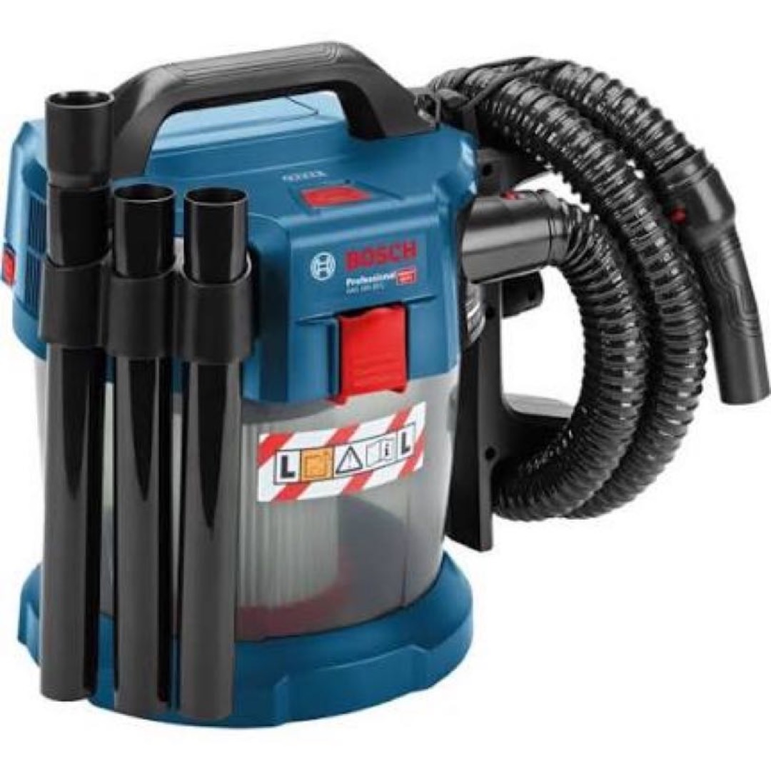 Blå bosch batteridriven grovdammsugare