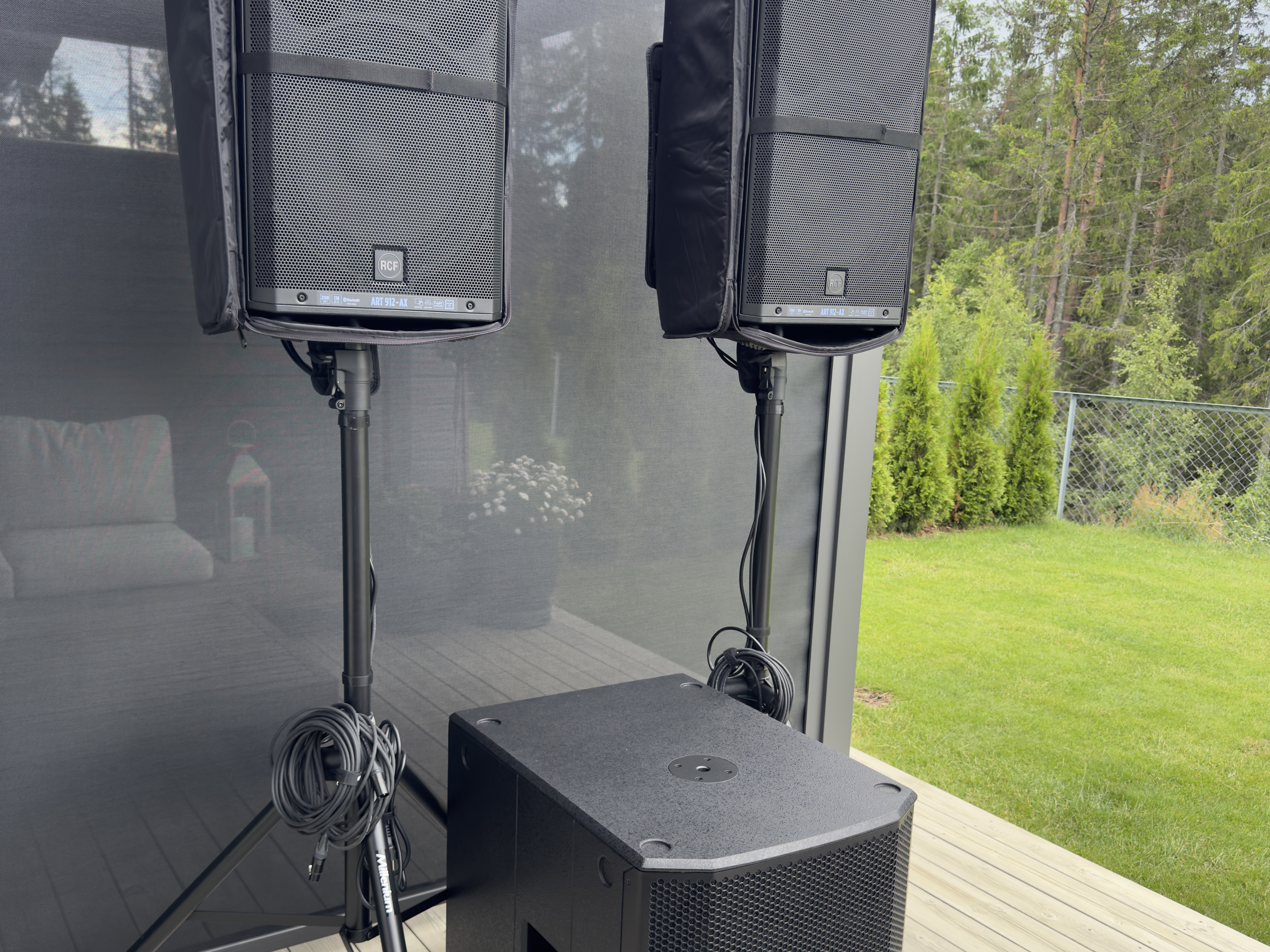 Profesjonelt lydanlegg/pa anlegg til leie | rcf art-912 + 18" sub