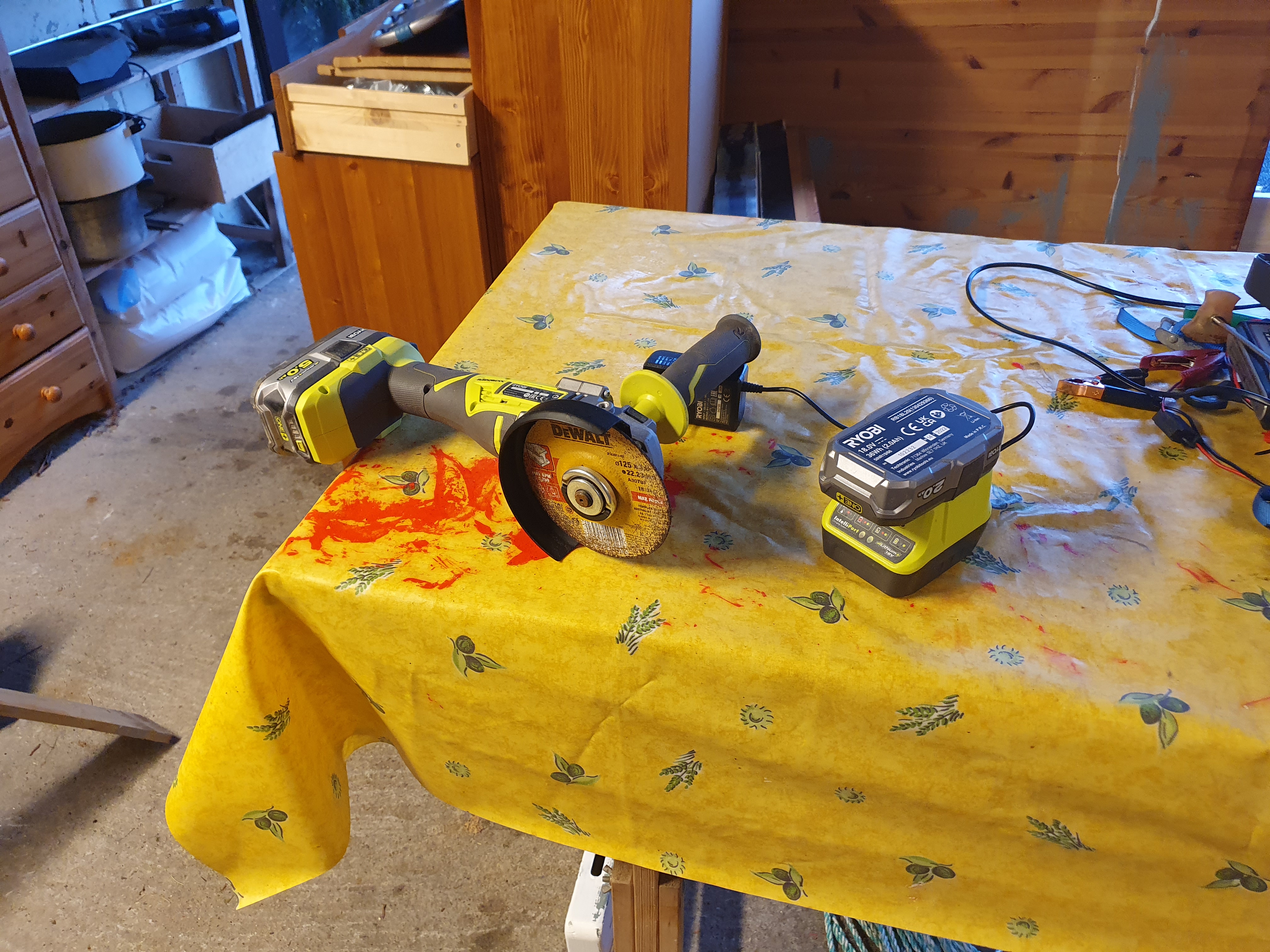 Batteridrevet vinkelsliper