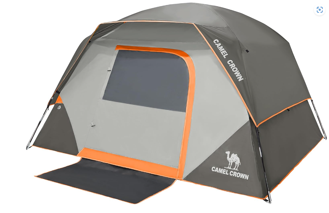 Camel crown tents for camping 4 person waterproof tent quick setup folding outdoor backpacking tents family hiking