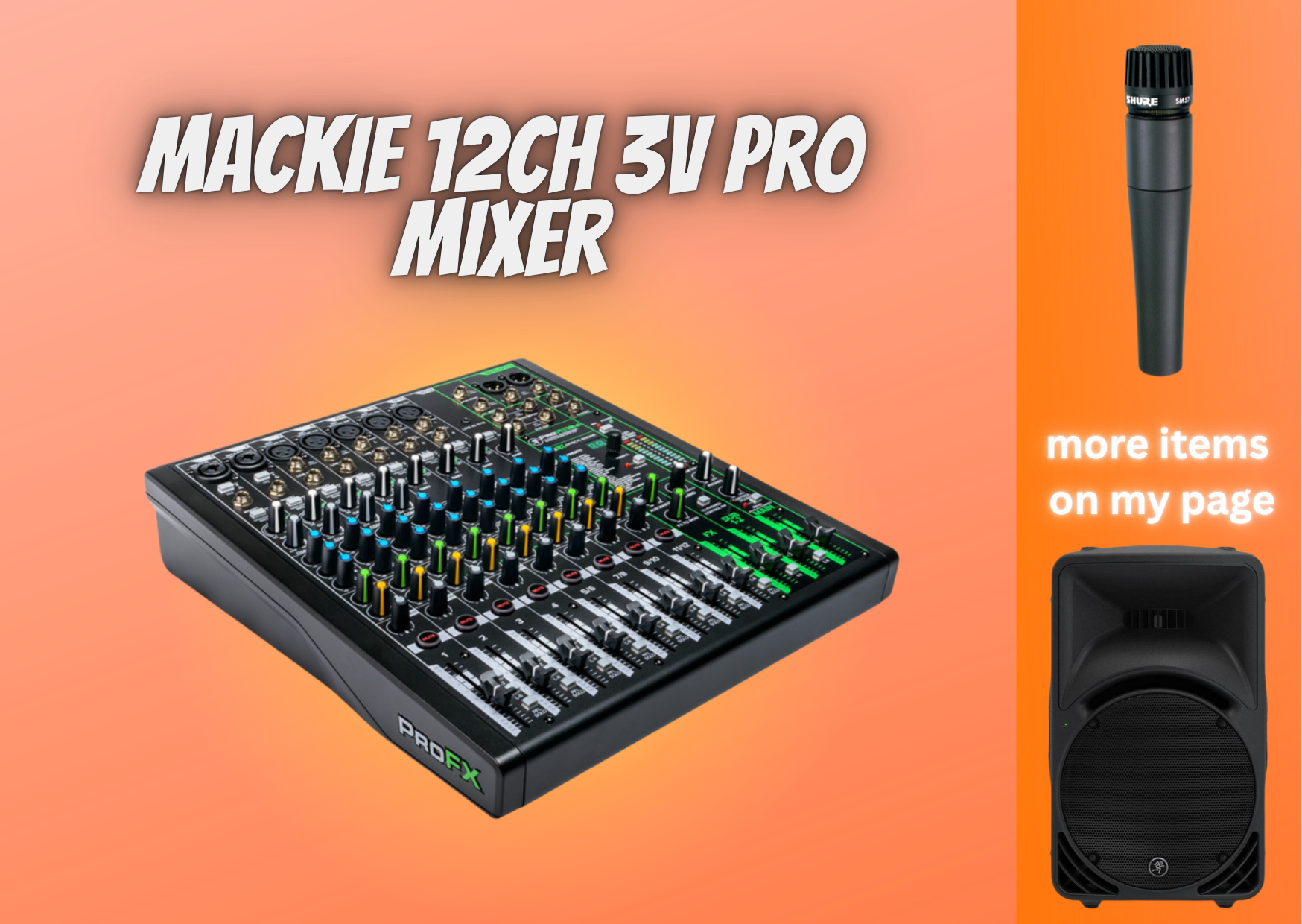 Mackie profx12v3 12-channel mixer 