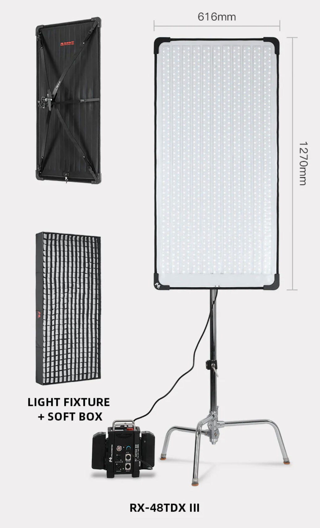 127 x 61cm falconeyes  flexible led panel / 360w / bi-color