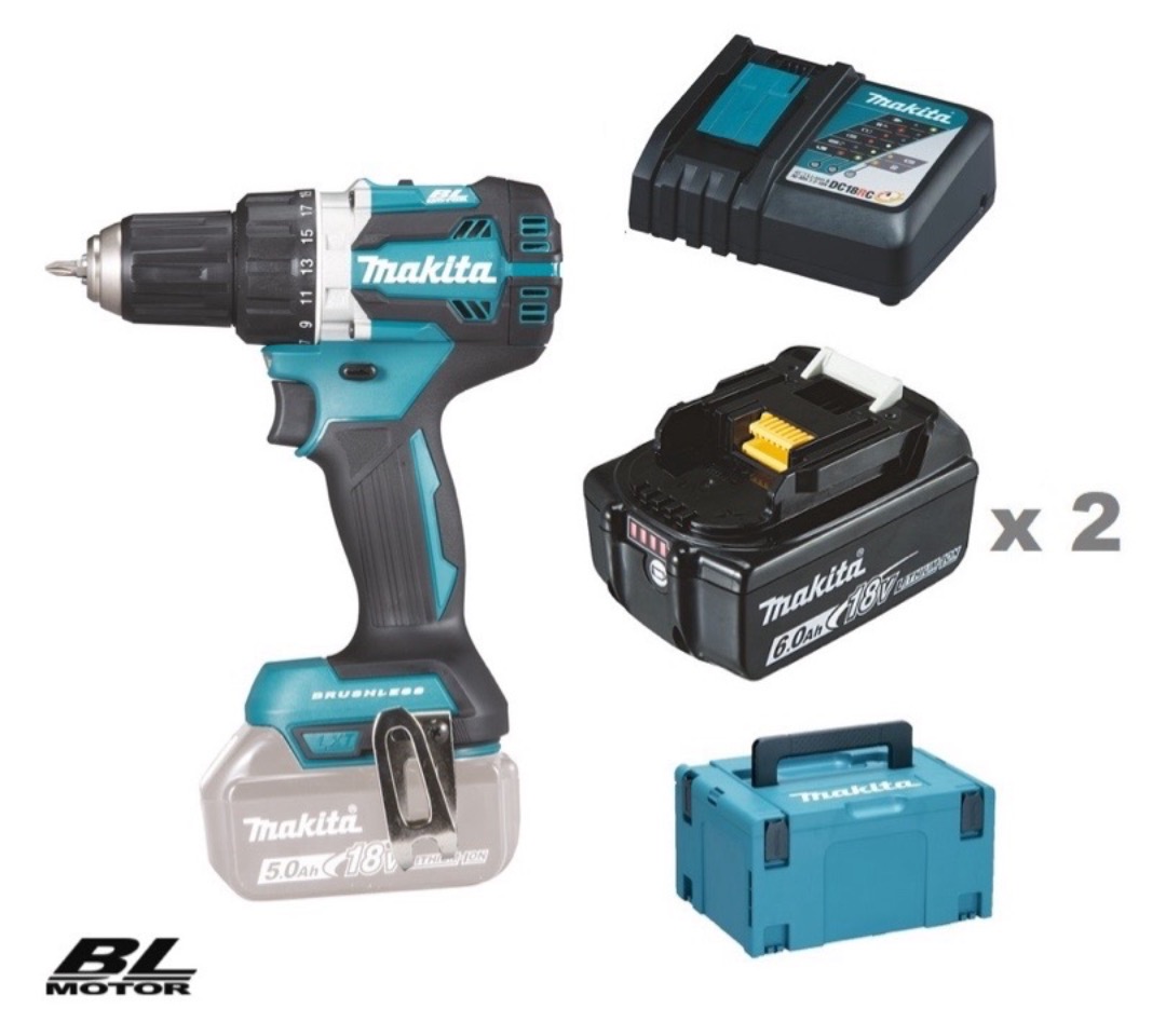 Makita borrskruvdragare ddf484rgj 18v