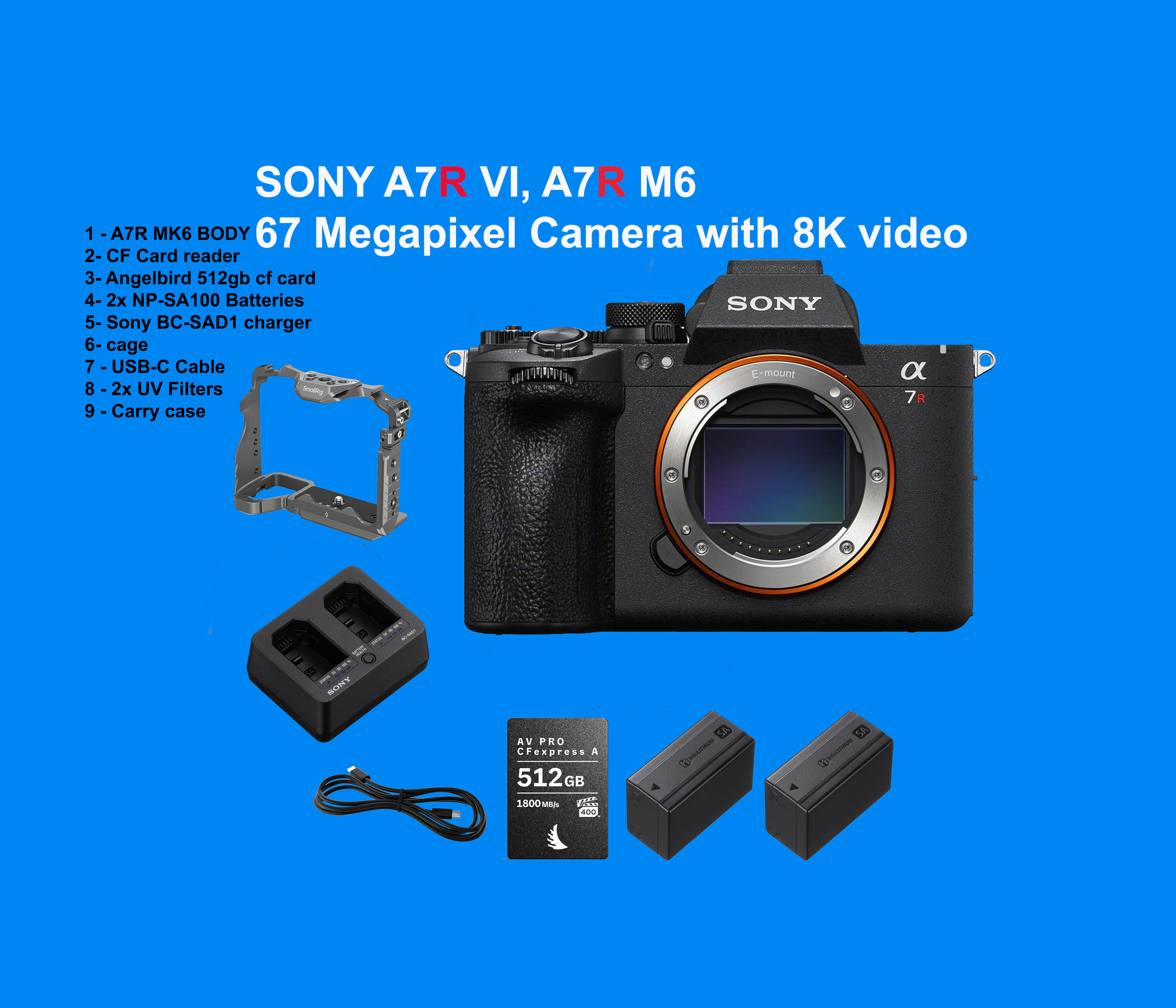 Sony a7r vi, sony a7rvi, sony a7r m6, sony a7rmk6 body