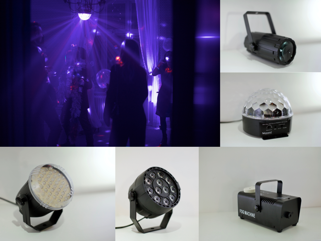 Partyljuskit + rökmaskin