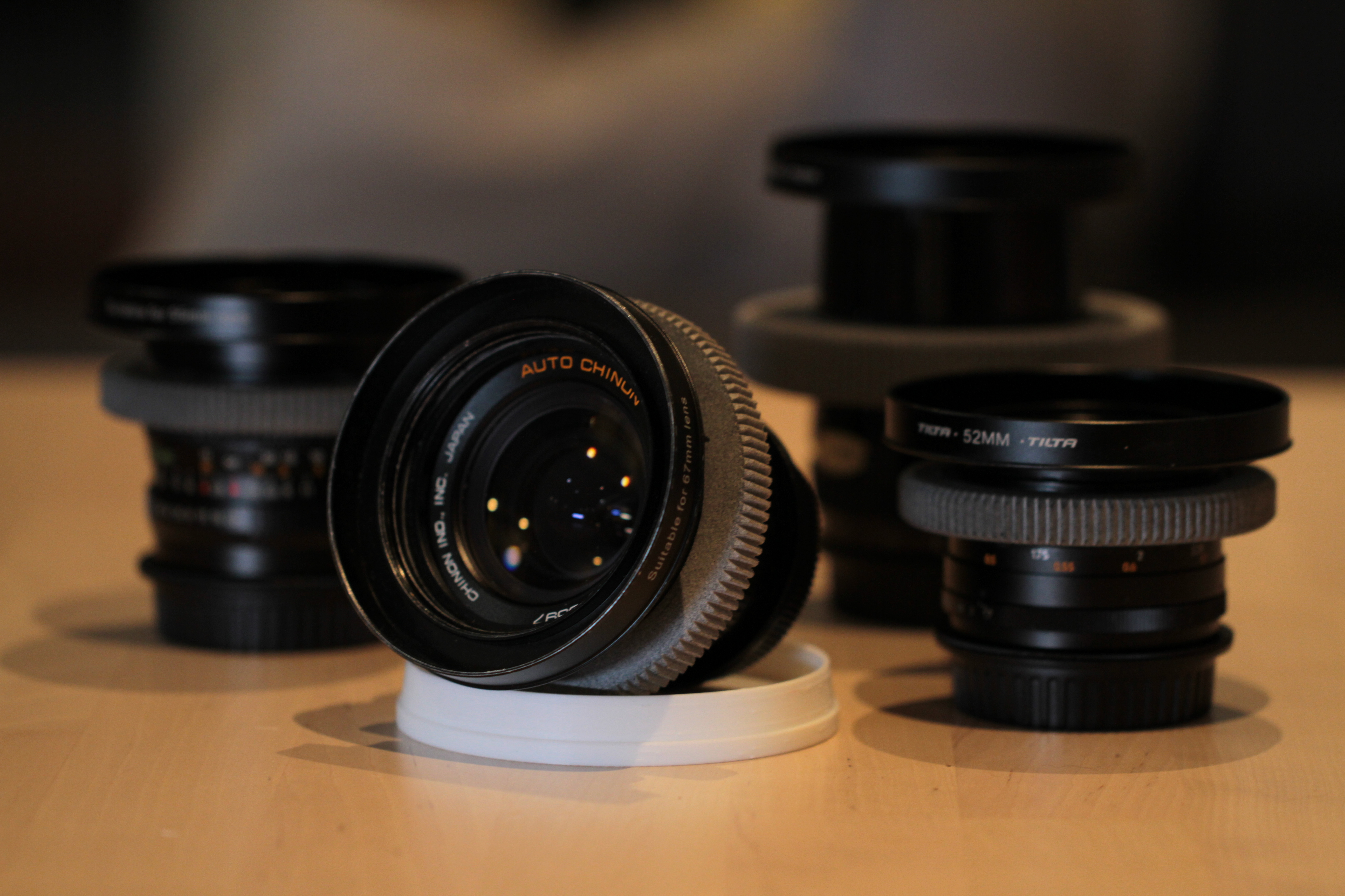 Auto chinon vintage prime lens set - full frame ef mount cine lenses