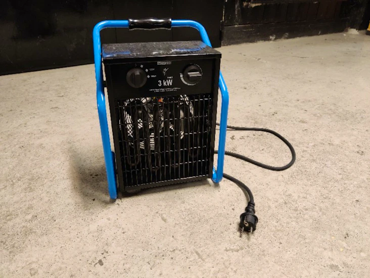 Värmefläkt 3kw (230 volt/1-fas)