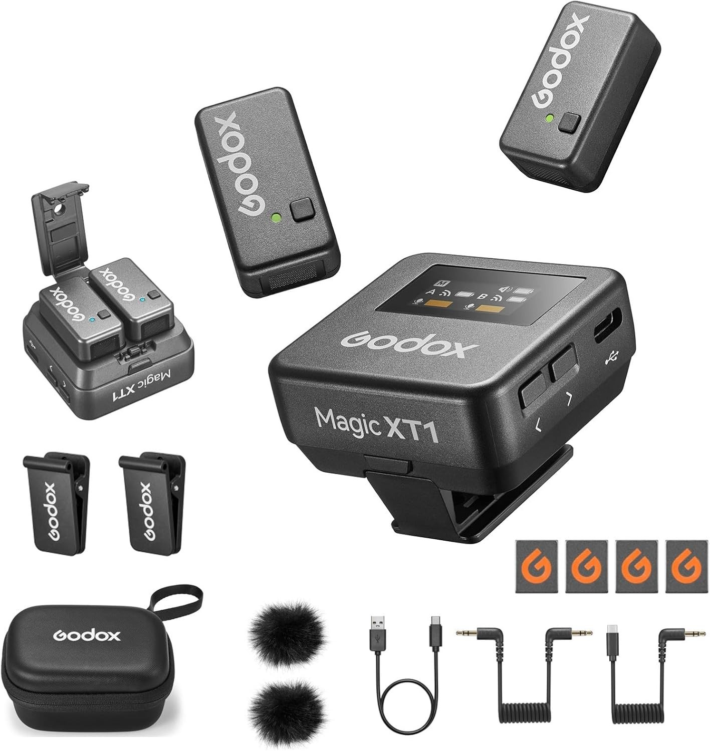 Godox xt1 wireless dual omnidirectional microphone system 