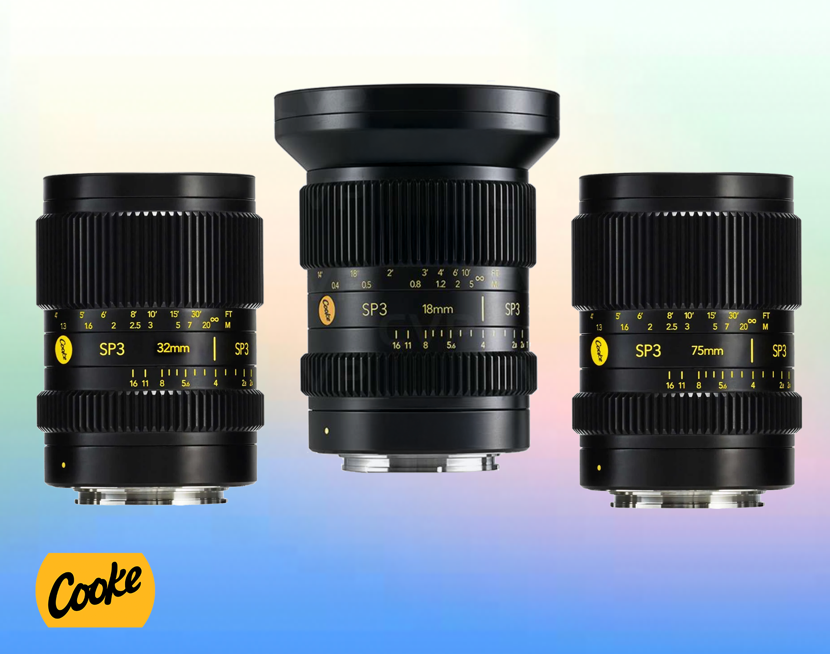 Cooke sp3 3x lens set - 18mm, 32mm & 75mm - rf or sony-e mounts