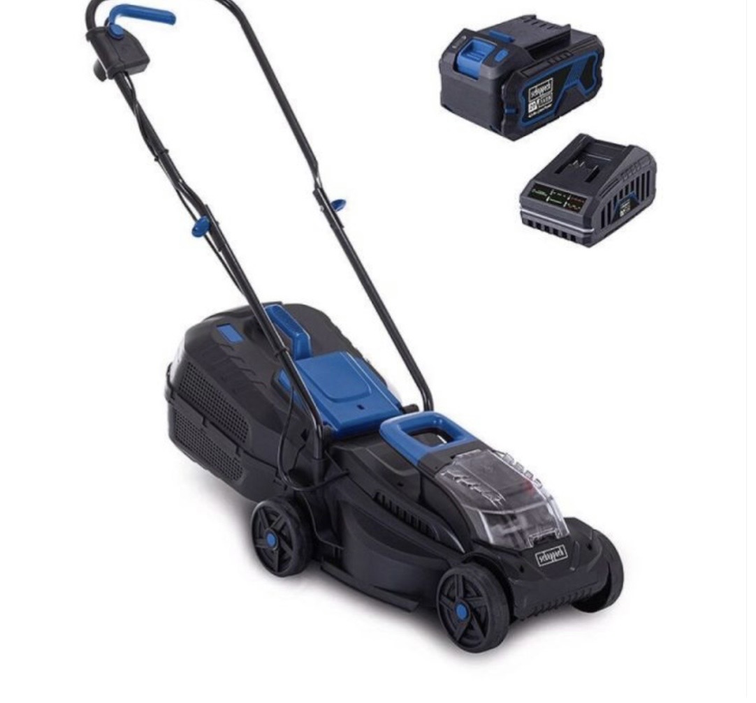 Batteridrevet gressklipper med batteri og lader leies ut