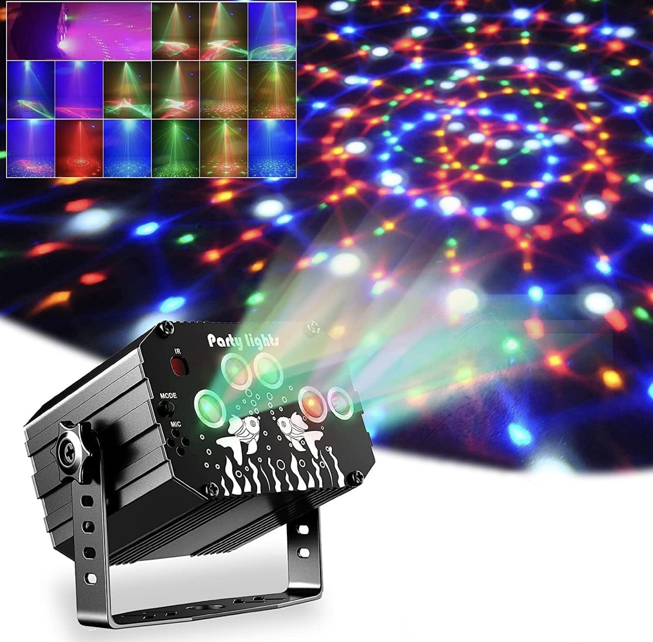 Dj disco party light – 60 pattern sound-activated led effects