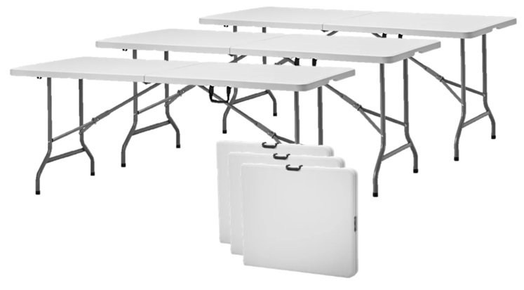 Hopfällbara bord (3 st)