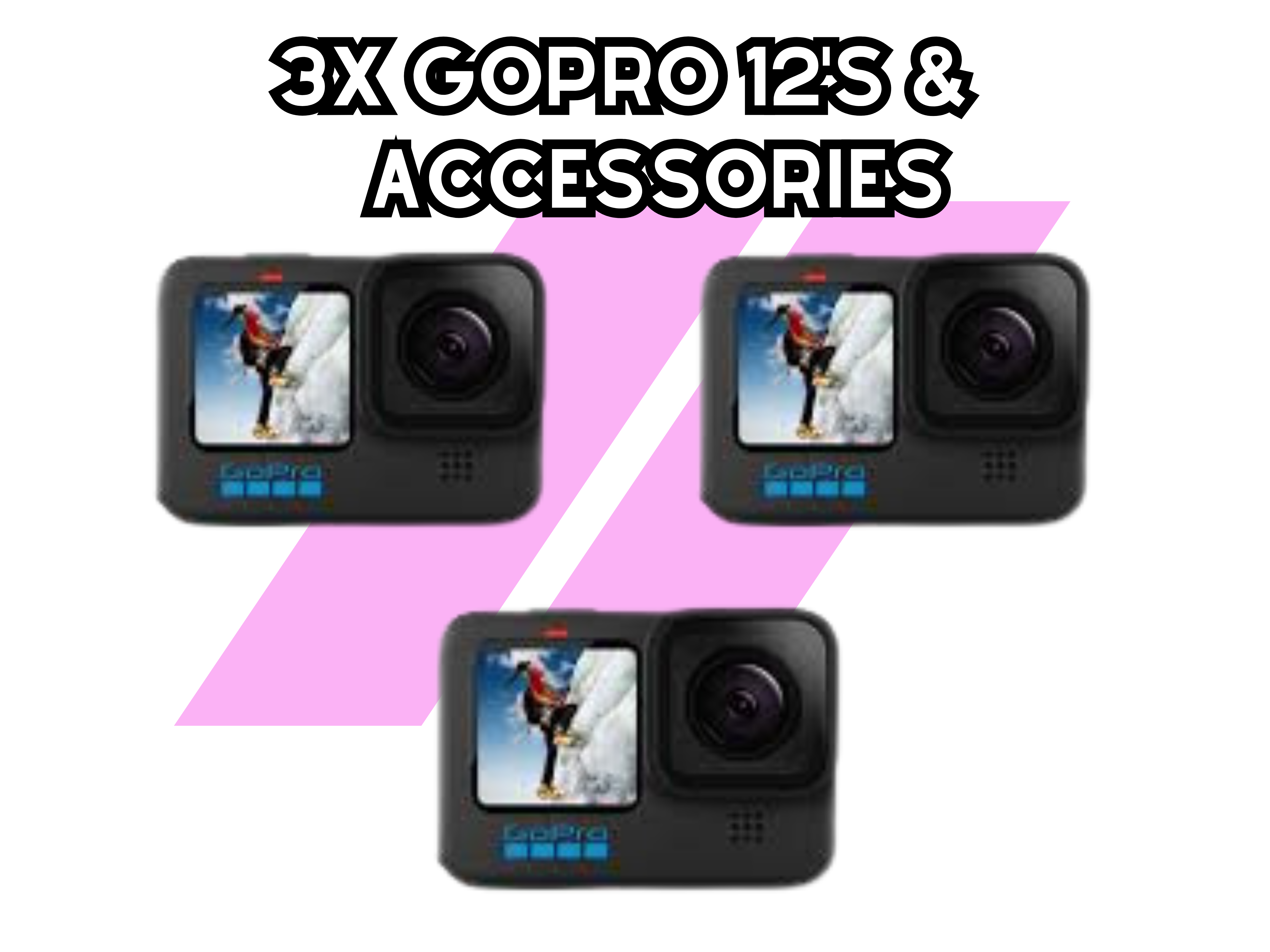 3x gopro hero 12 kit and accessories