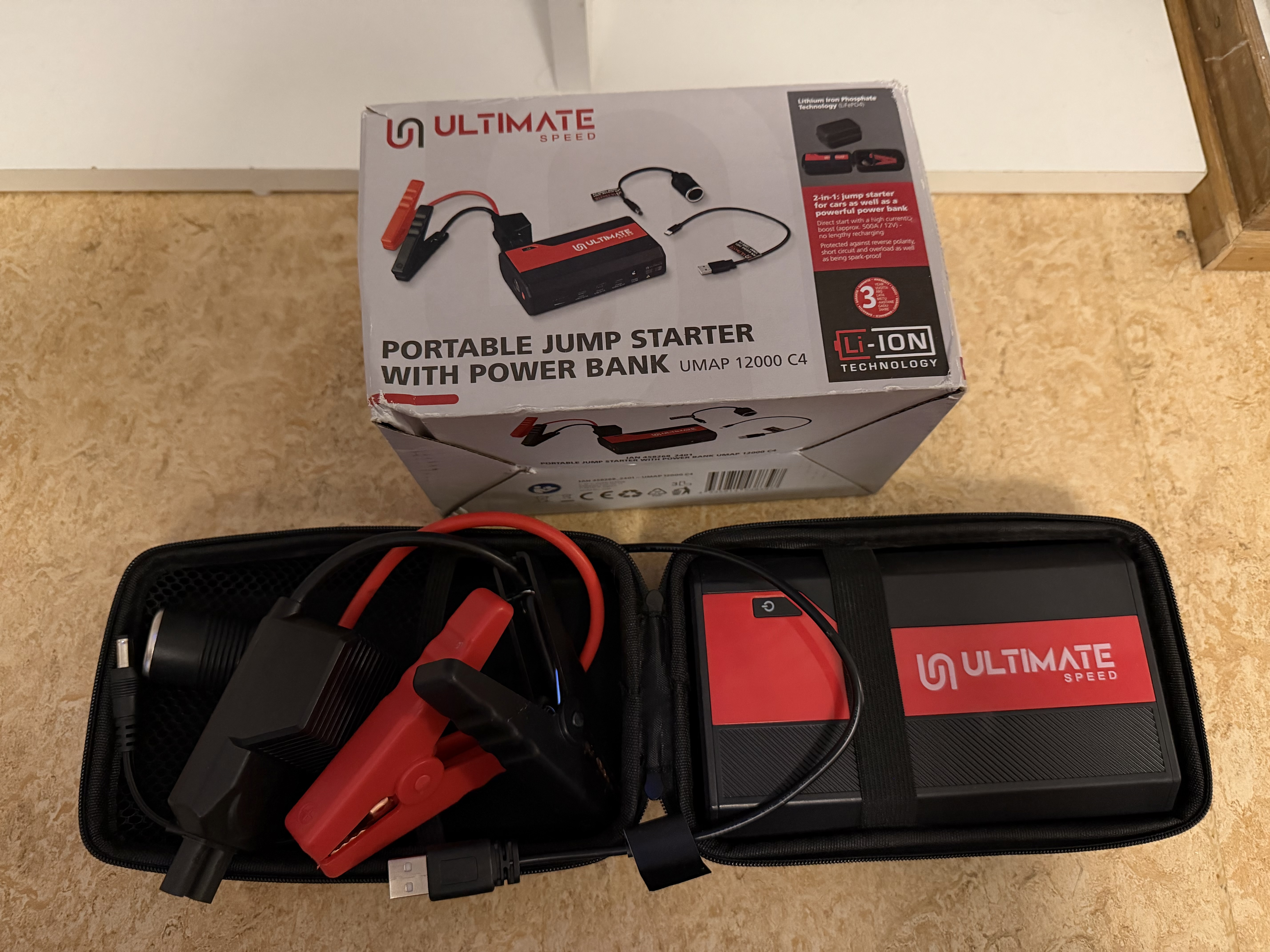 Starthjälp med powerbank umap 12000 c4
