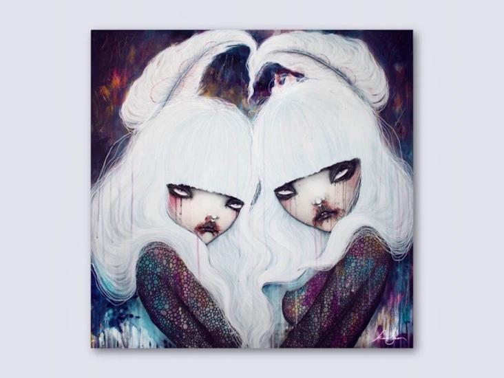 100 x 100 cm, akrylmålning, tavla #4