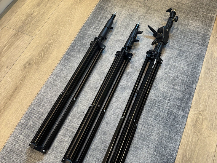 2x stativ og 1x bomstand