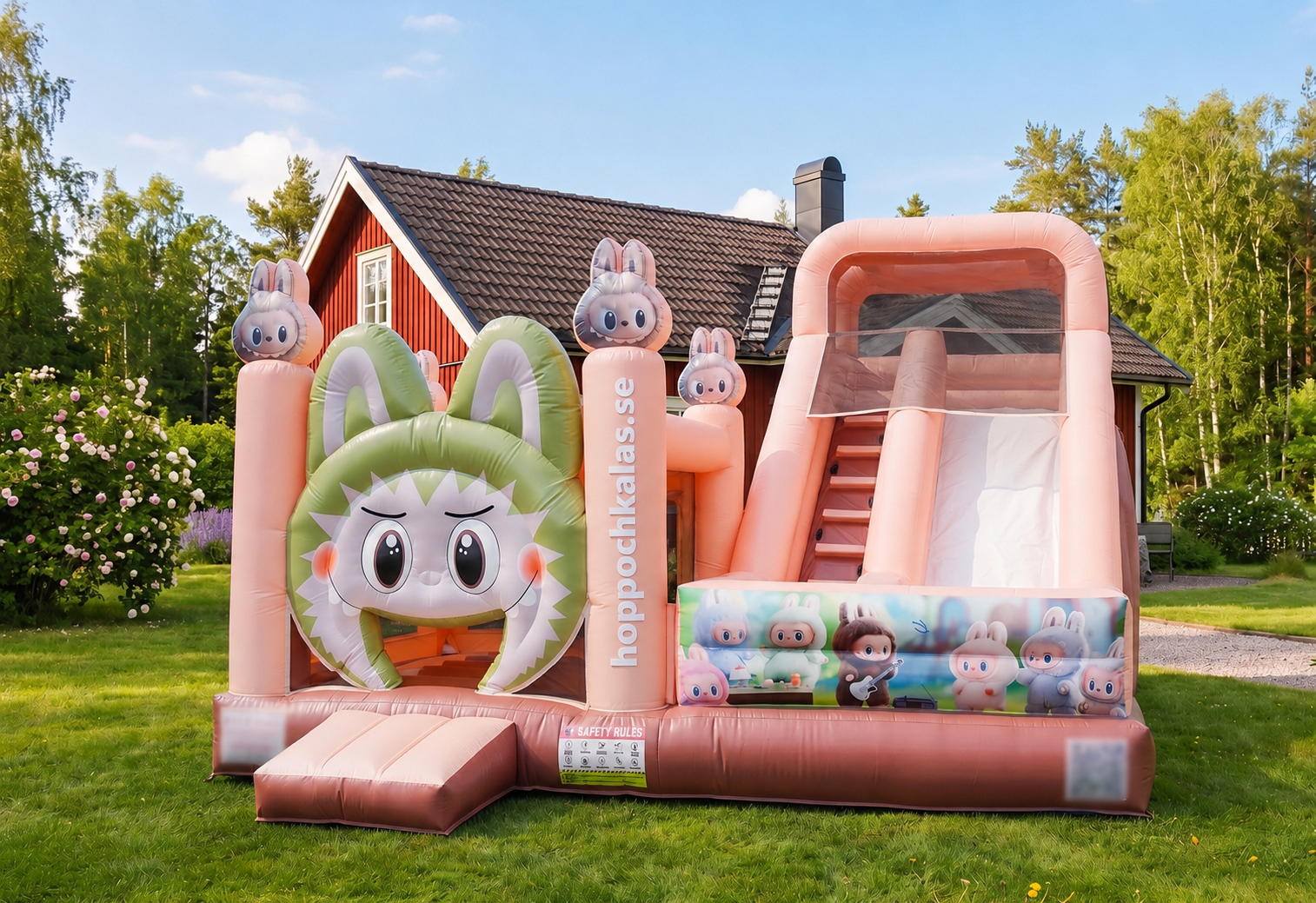 Labubu hoppborg | rutschkana | 5-20 barn | 6x6m 