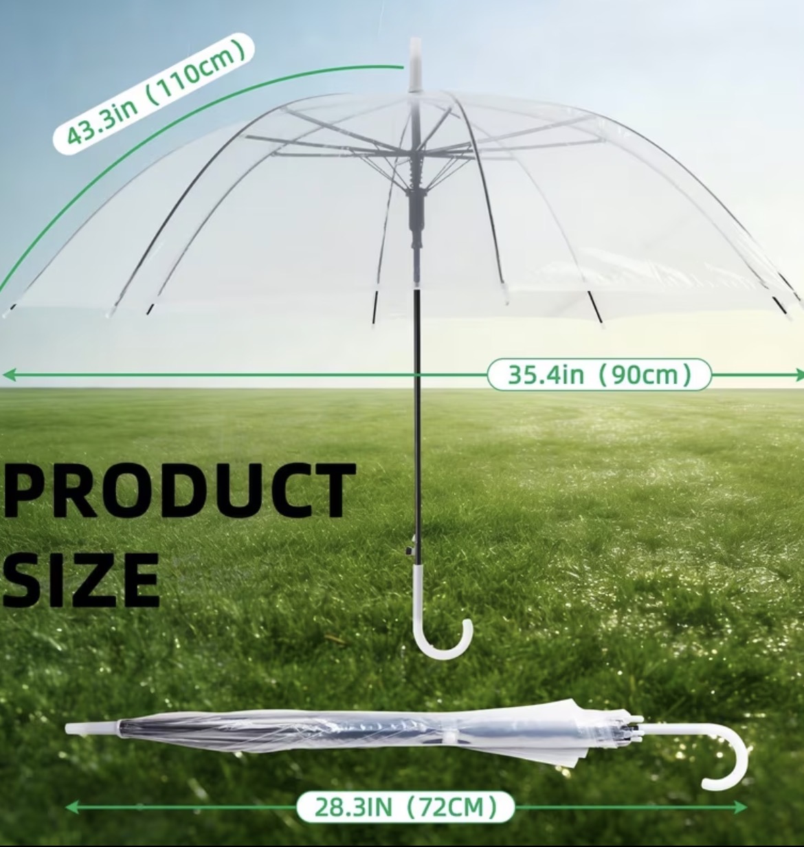 Clear umbrellas