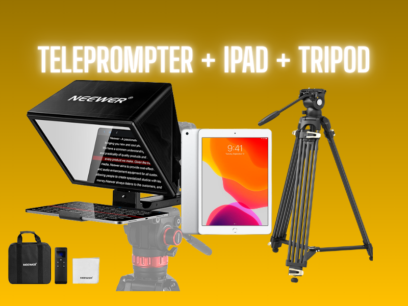 Teleprompter + ipad + tripod