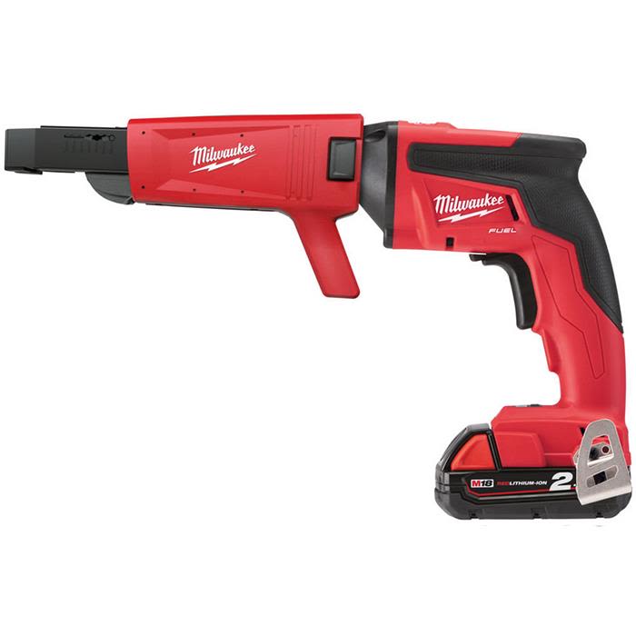 Milwaukee m18 fuel fsgc-202x gipsskrutrekker med magasin – 2 batterier og lader