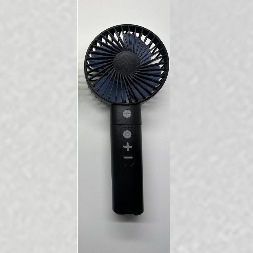 4 in 1 powerful portable mini rechargable fan + powerbank + torch + speaker cool air battery powered desk fan