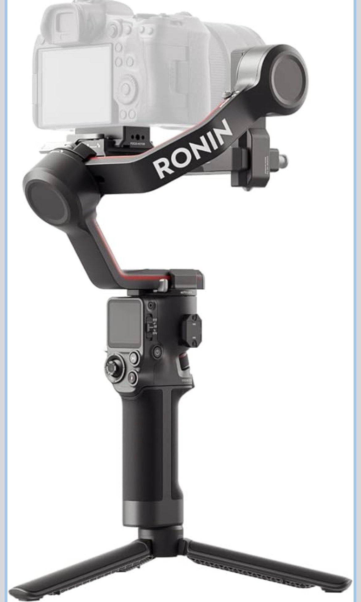 Dji rs 3, 3-axis gimbal for dslr and mirrorless camera canon/sony/panasonic/nikon/fujifilm, 3 kg (6.6 lbs) payload, automated axis locks, 1.8" oled touchscreen, professional video stabilizer