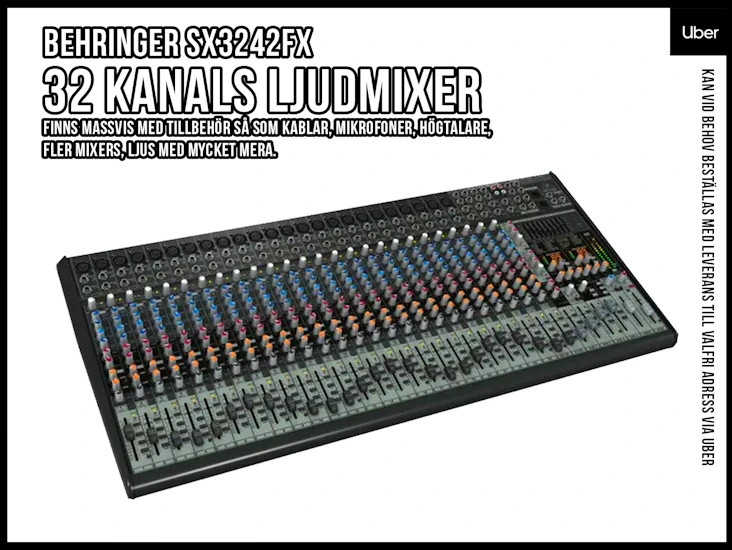 32-kanals ljudmixer (behringer sx3242fx)