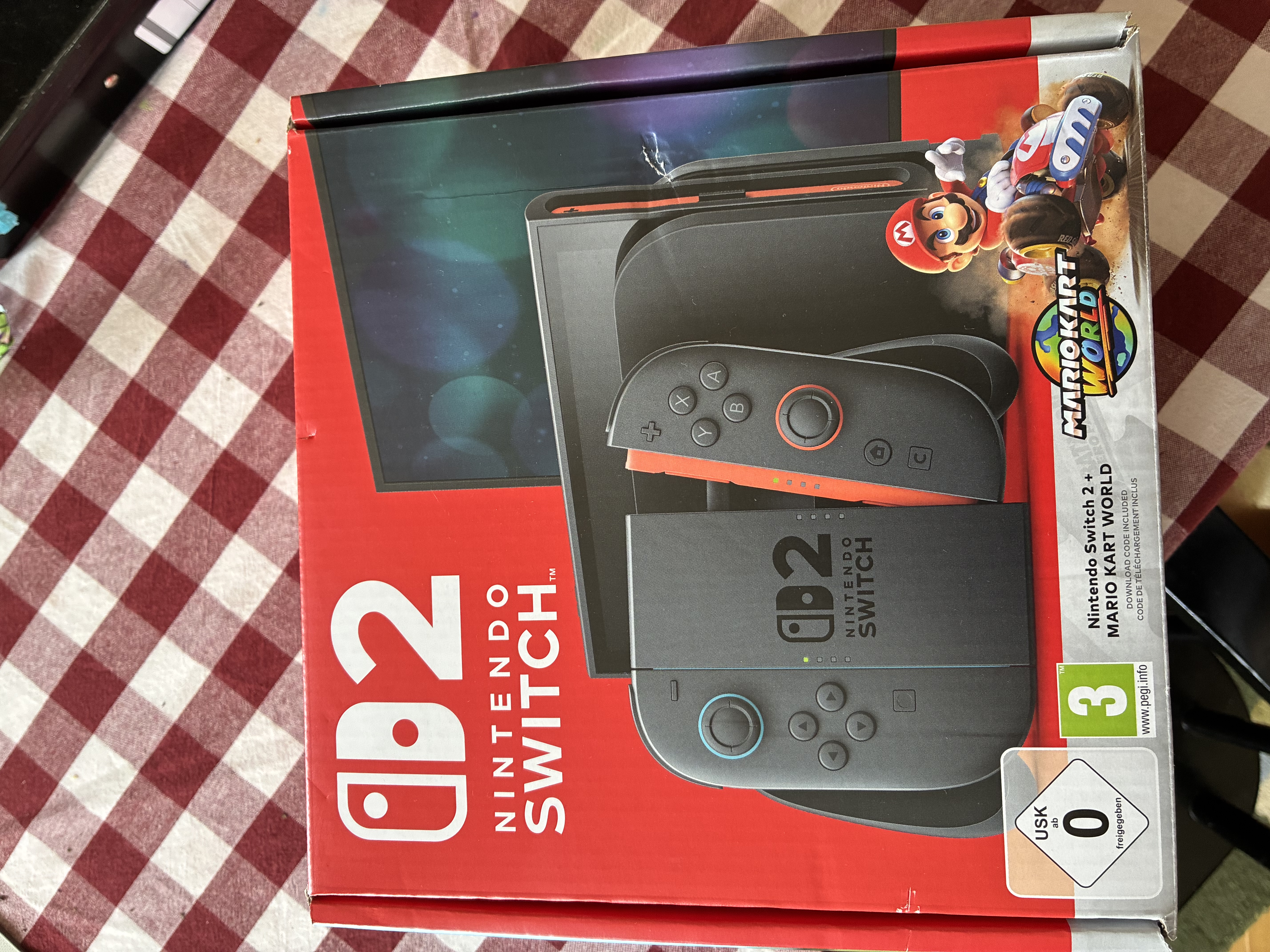 Nintendo switch 2 ink mario card world med 4 kontroller 
