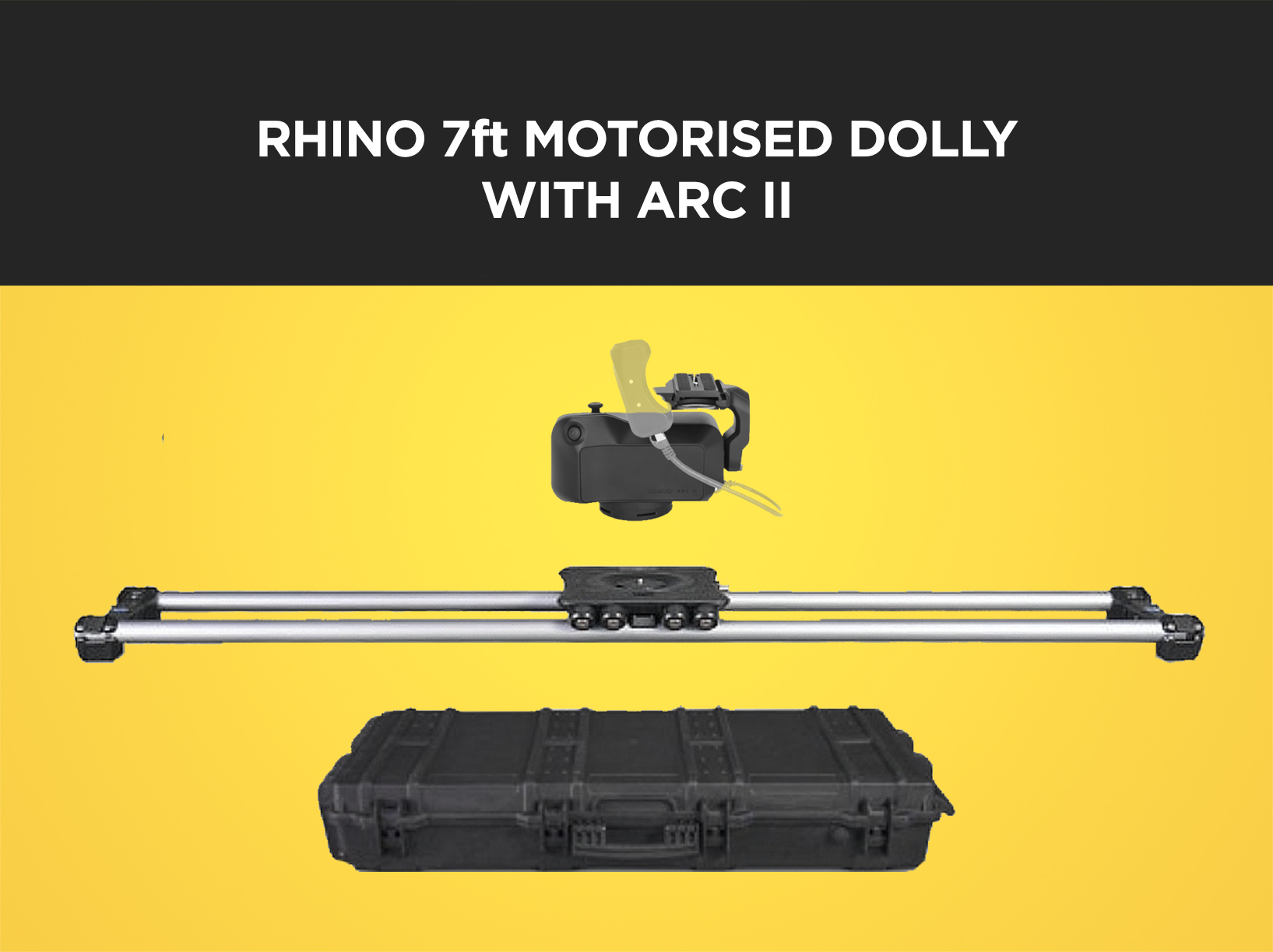 Rhino motorised 7ft -10.5ft camera dolly + arc v2  (like dana dolly but automated)