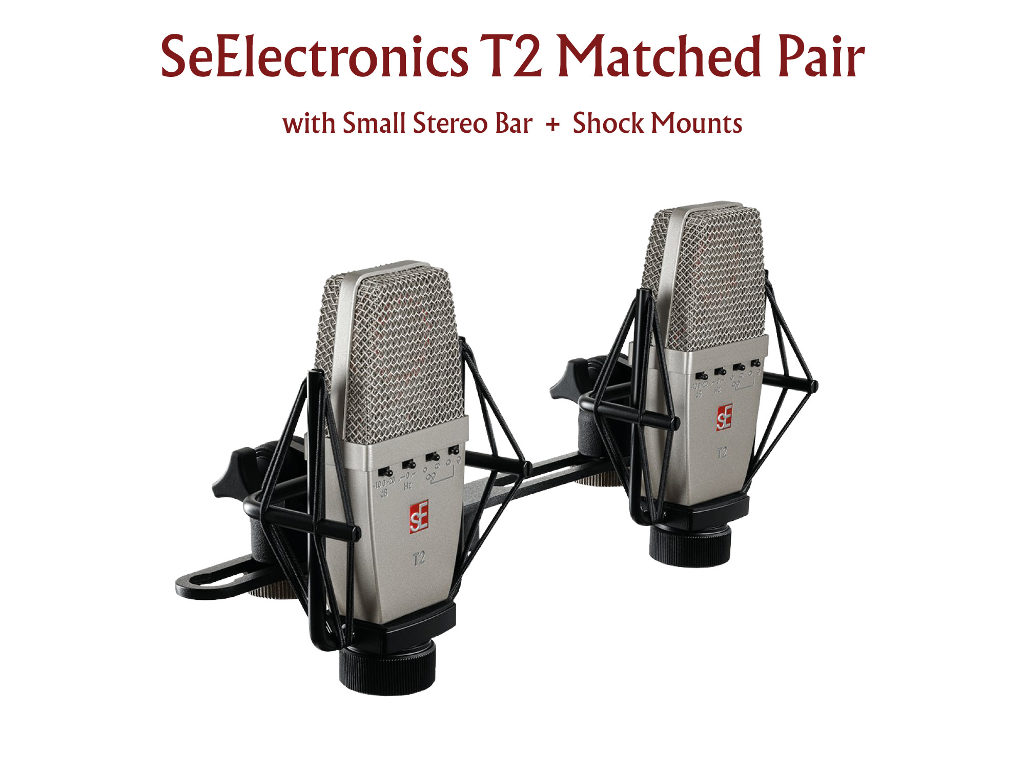 Se electronics t2 – large diaphragm condenser microphone – matched stereo pair –