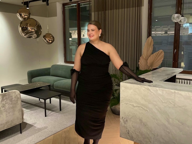 Norma kamali diana gown xl