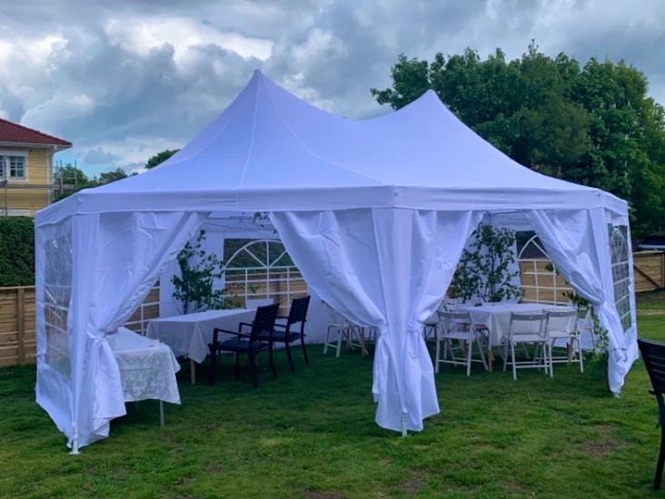 Partytält 5x6,8x3,6 m