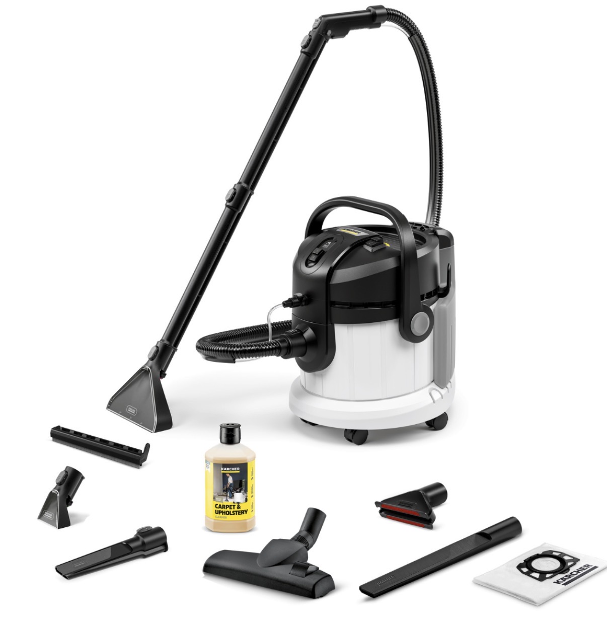 Rensemaskin til sofa, tepper og bil – kärcher s4 (enkel i bruk)