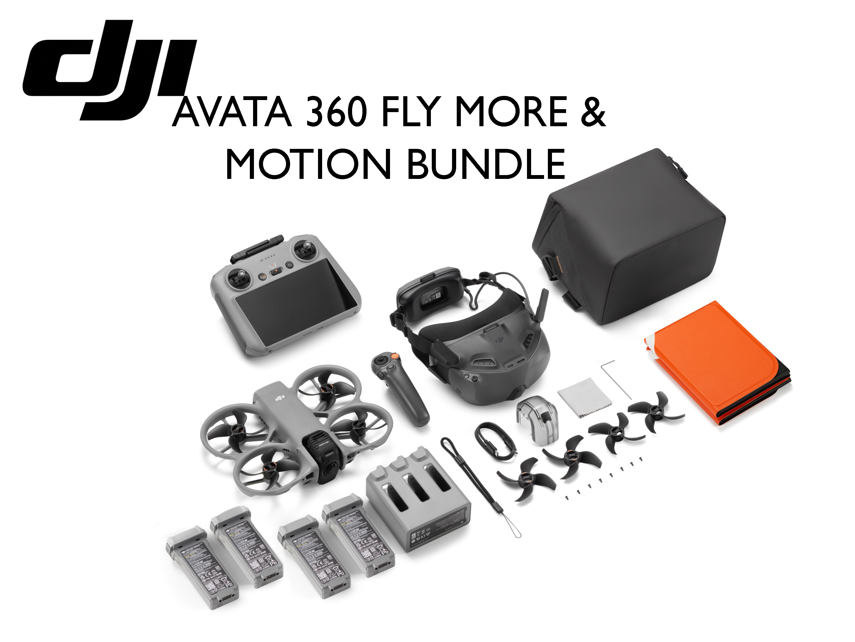 Dji avata 8k 360 drone rc2  fly more motion (pro combo) 