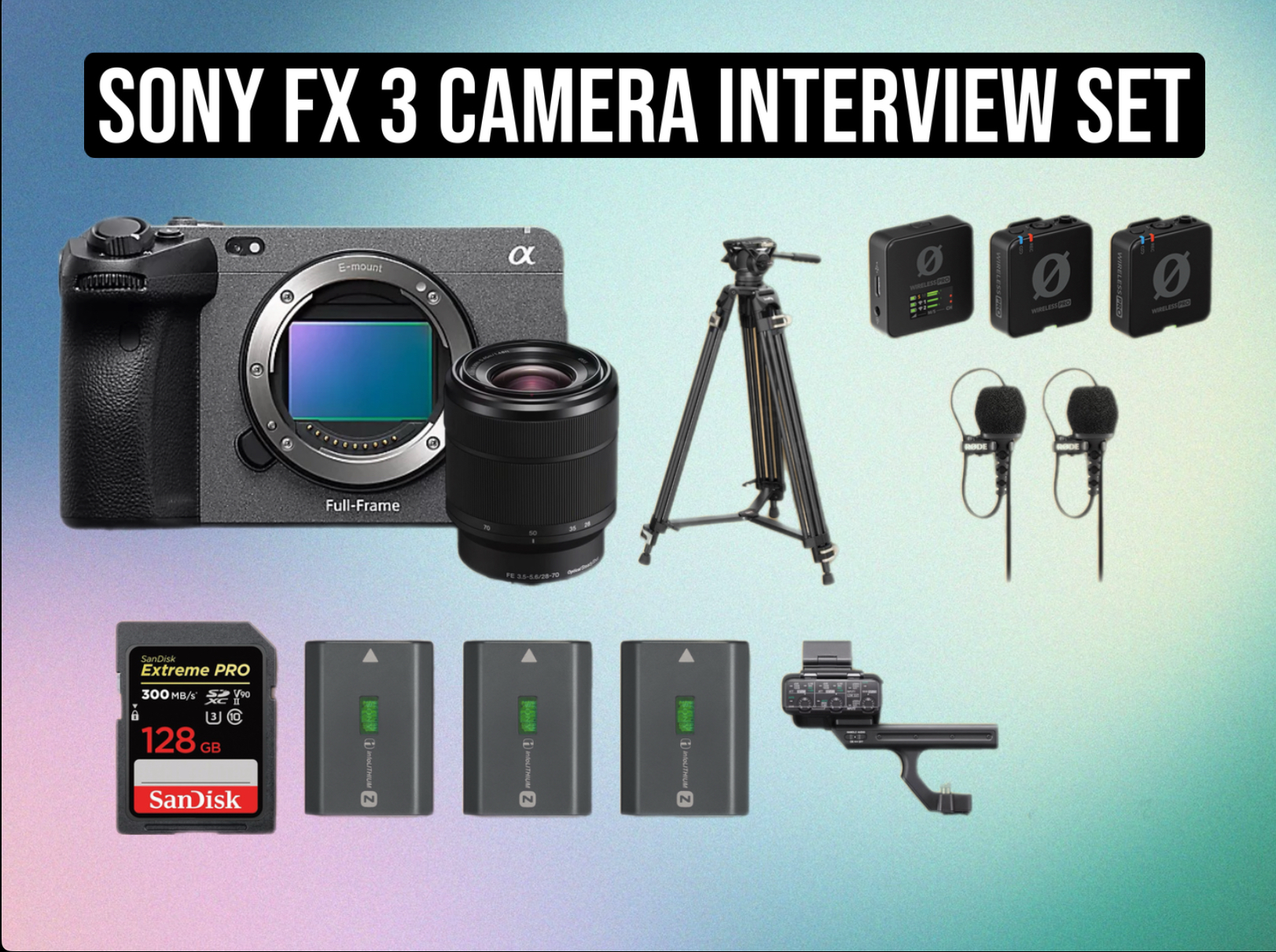 Sony fx3 fx-3 cinema camera interview set | full frame 4k mirrorless | fx3 / fx 3 / cinema camera / interview kit / video production  (sony fx3 / fx-3 / cinema camera / full frame / 4k / mirrorless / interview )