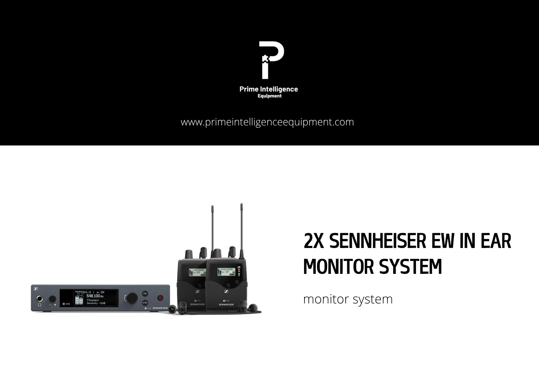 2x sennheiser ew in ear monitor system