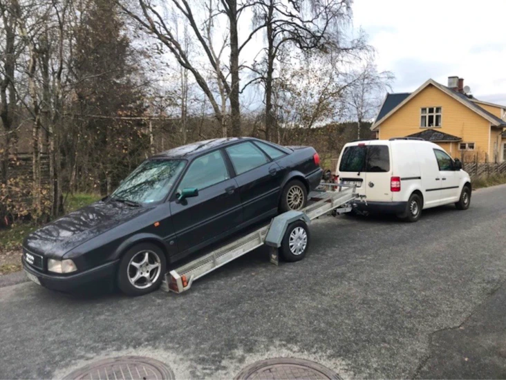 Tippbart maskin-/bilsläp med vinsch. b-kort!!