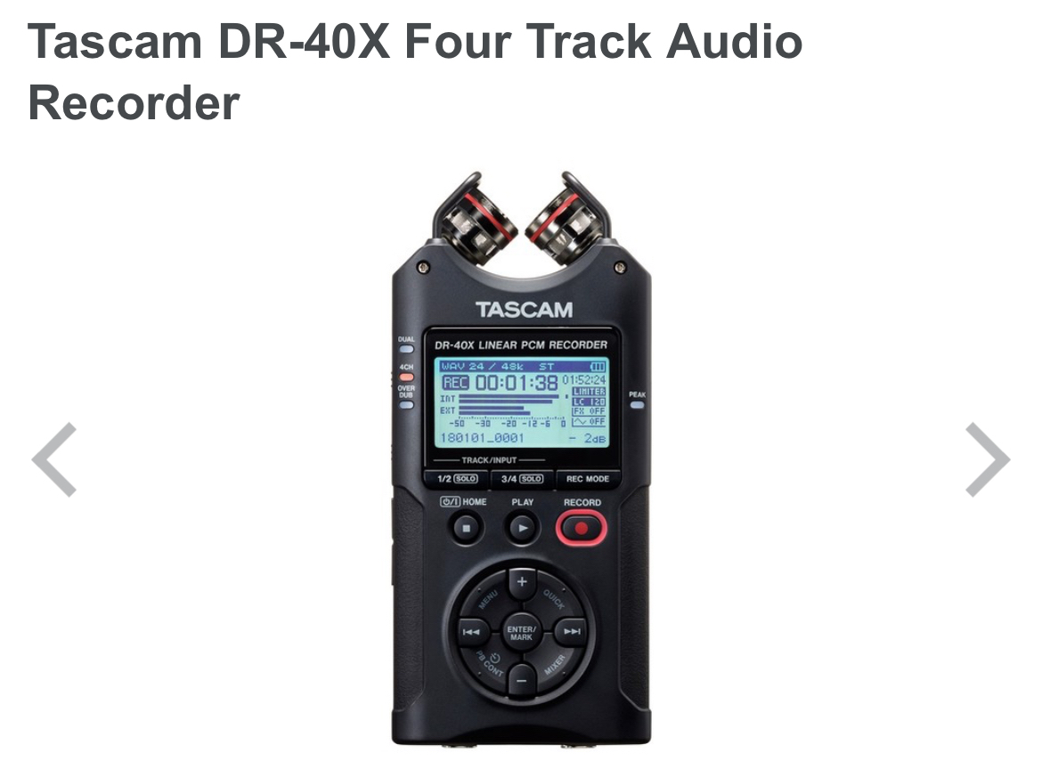  tascam dr-40x four track audio recorder