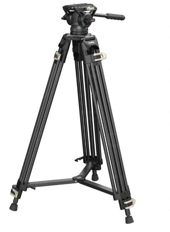 Smallrig ad-01 heavy-duty 8kg tripod stand fluid 75mm ball head qr plate dji rs 2/3