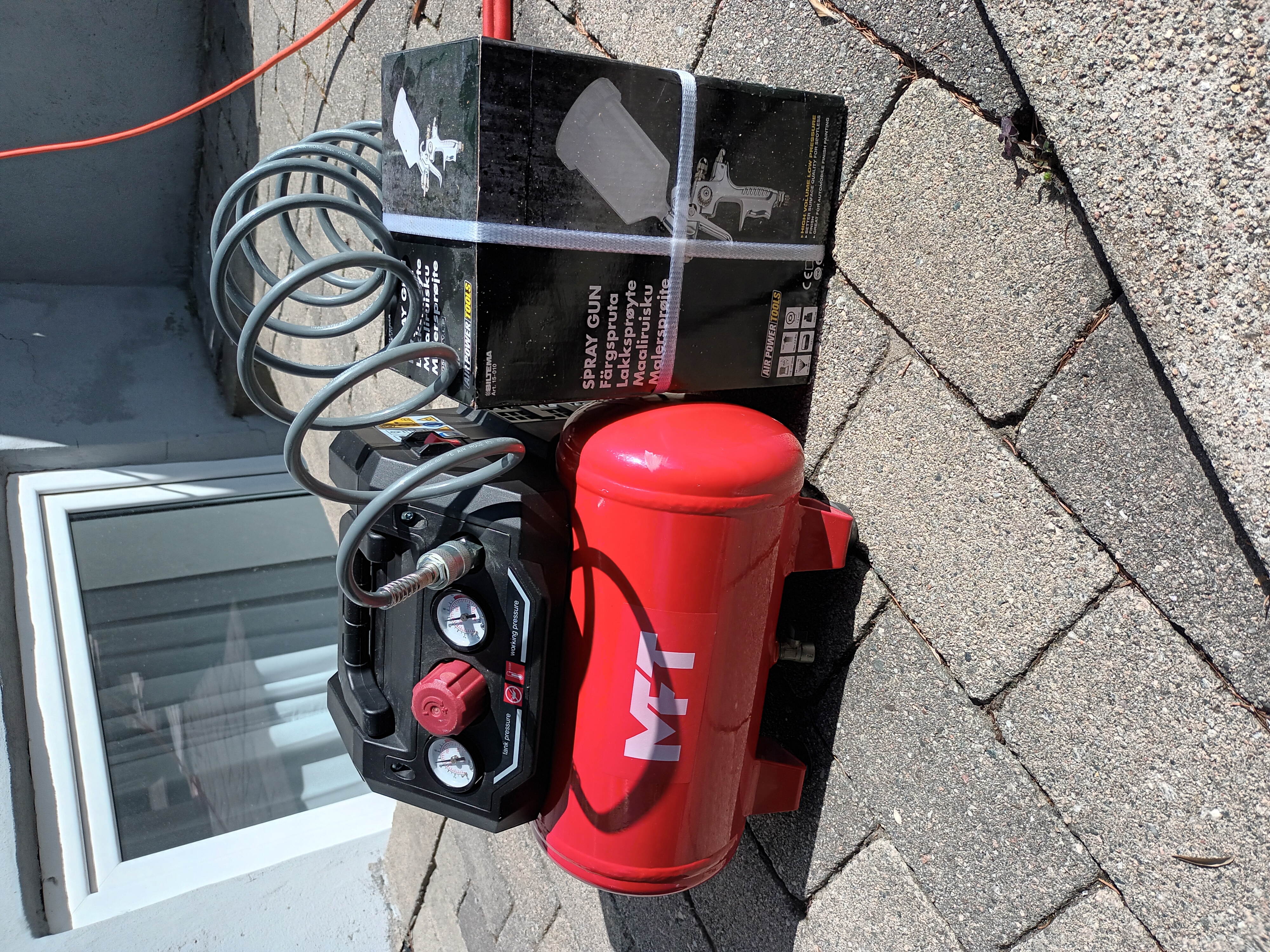 Malingsprøyte + kompressor