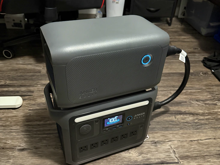 Anker solix c1000 + bp1000 expansion – portable power station (2112wh / 1800w output)