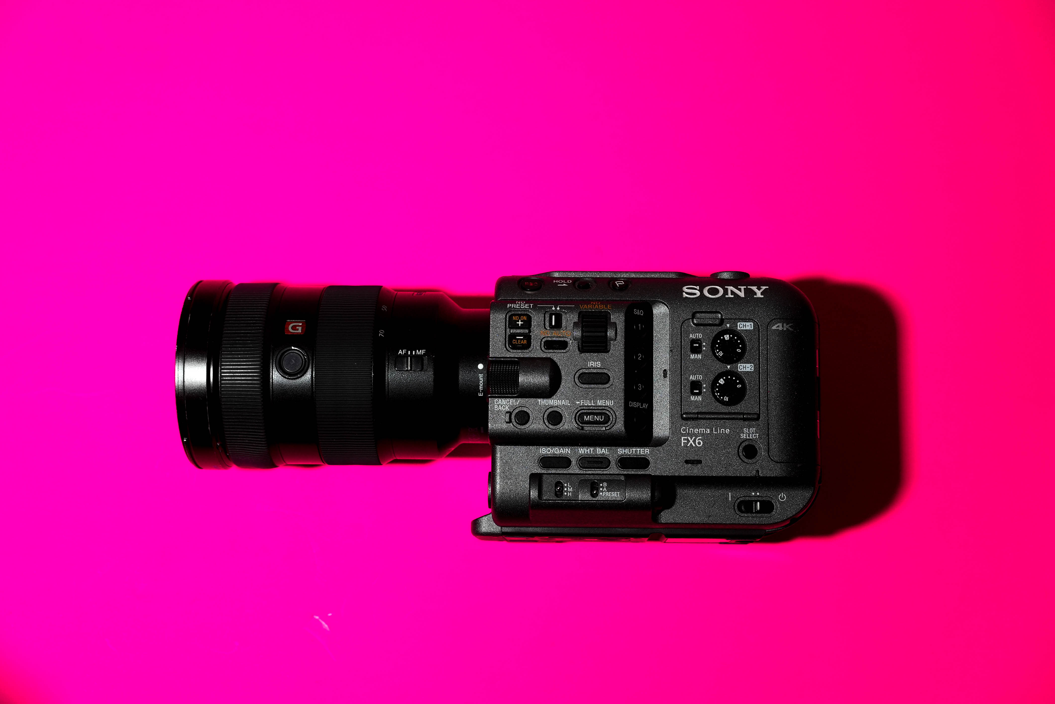 Sony fx6 camera  + sony 24-70 f2.8 g master lens mark 1 4k full frame cine cinema