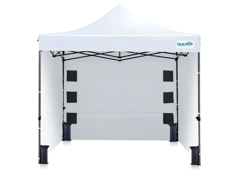 10x10 pop-up vendor canopy tent with sidewall (available for rent)