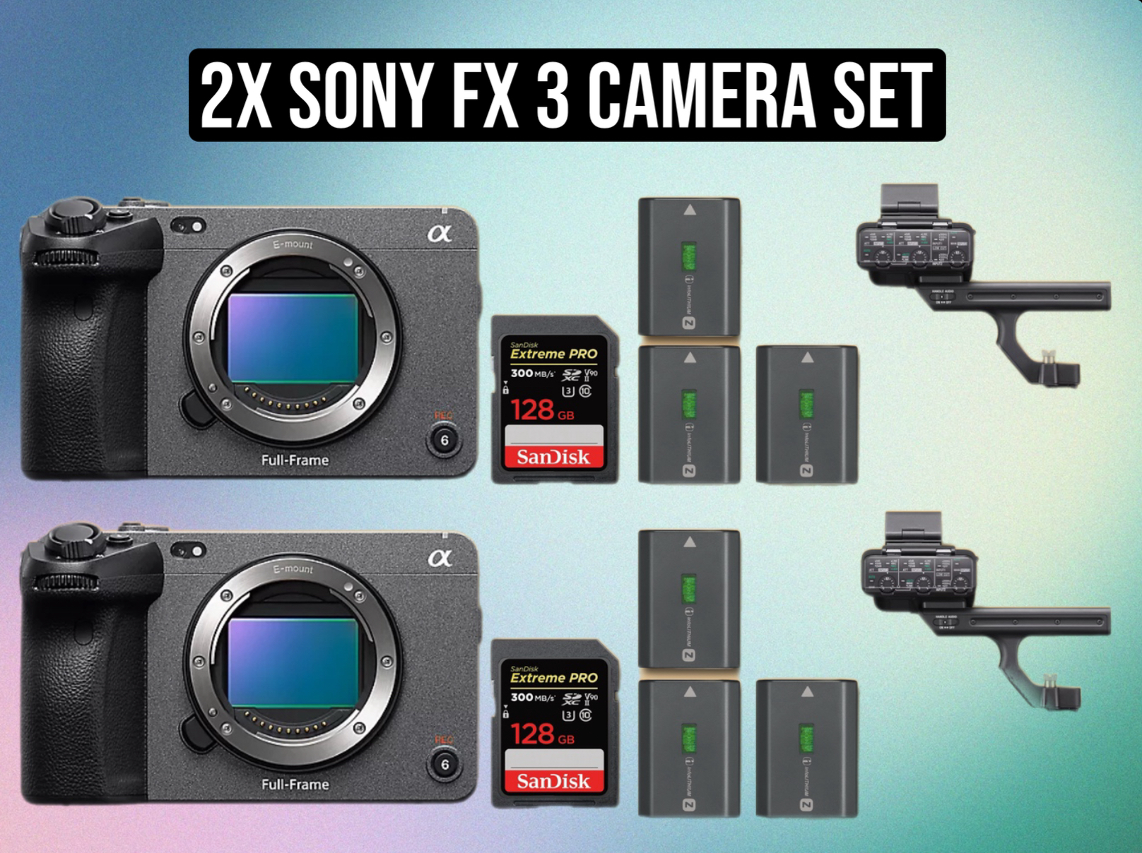 Sony fx3 – 2× camera set – cinema camera – full frame – 4k 120fps – sony fx-3 – fx3 bundle – sony a7s3 level – video camera – mirrorless – filming kit – cinema rig – content creation camera – professional video fx 3 