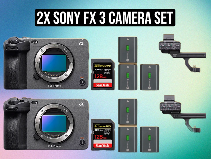 Sony fx3 – 2× camera set – cinema camera – full frame – 4k 120fps – sony fx-3 – fx3 bundle – sony a7s3 level – video camera – mirrorless – filming kit – cinema rig – content creation camera – professional video fx 3